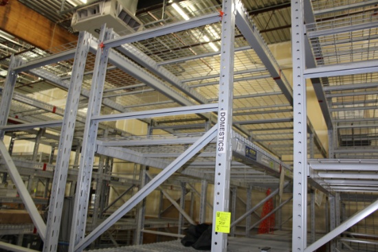Pallet Rack. 44"x12' uprights, 45" and 93" beams.