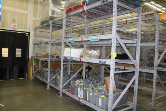 Pallet Rack. 44"x12' uprights, 45" and 93" beams.