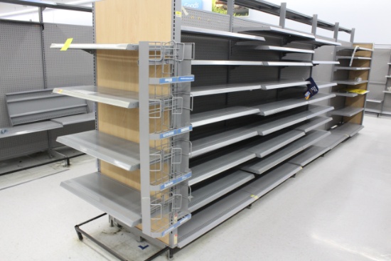 LA Darling Gondola Shelving. 48x16" shelves, 7' uprights.