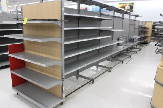 LA Darling Gondola Shelving. 48x16" shelves, 7' uprights.
