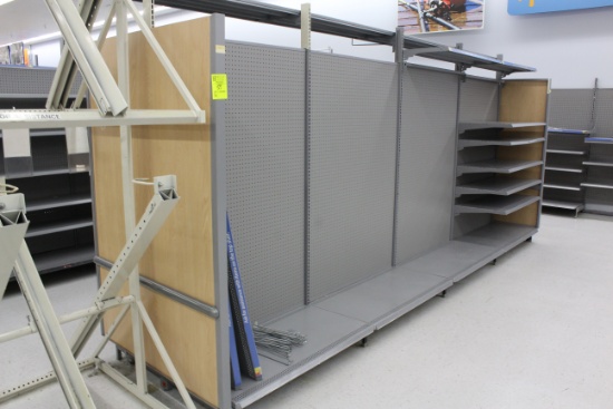 LA Darling Gondola Shelving. 48x22" shelves, 7' uprights.