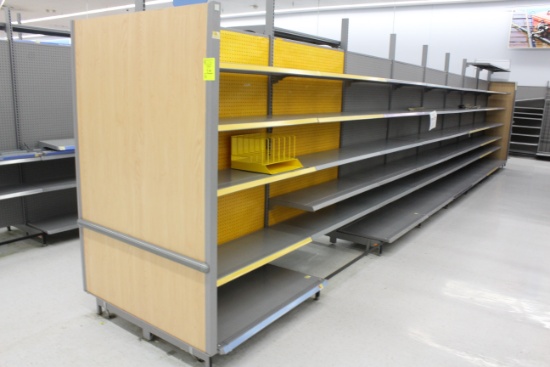 LA Darling Gondola Shelving. 48x16" shelves, 7' uprights.
