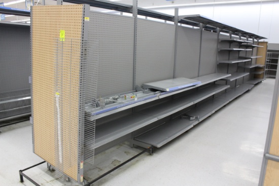 LA Darling Gondola Shelving. 48x16" shelves, 7' uprights.