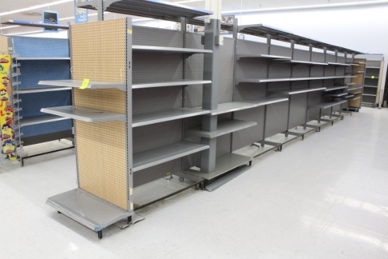 LA Darling Gondola Shelving. 48x16" shelves, 7' uprights.