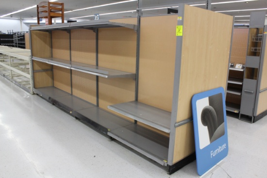 LA Darling Gondola Shelving. 48x22" shelves, 7' uprights.