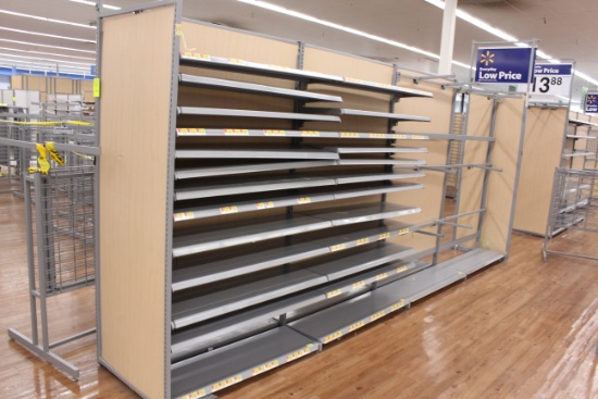 LA Darling Gondola Shelving. 48x16" shelves, 7' uprights.