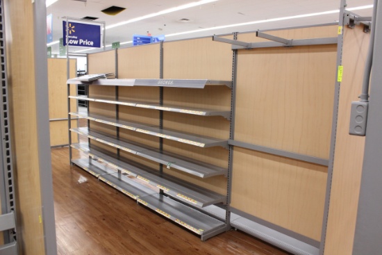 LA Darling Gondola Shelving. 48x16" shelves, 7' uprights.