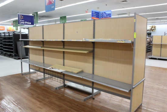 LA Darling Gondola Shelving. 48x16" shelves, 7' uprights.