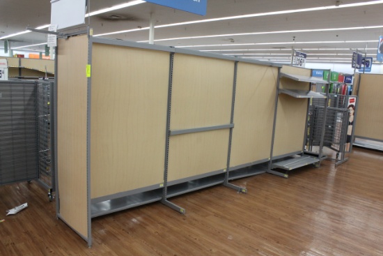 LA Darling Gondola Shelving. 48x16" shelves, 7' uprights.