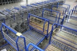 Blue Flat Cart. 32x72