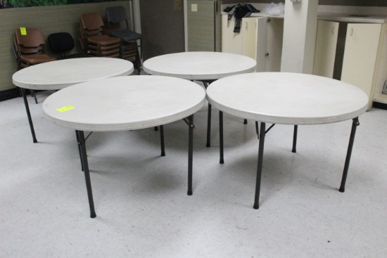 Round Folding Tables. 46" Diameter