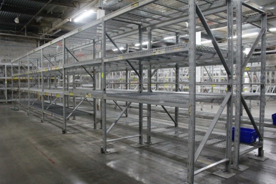Pallet Racking. 12 Sections, 10'x44" Uprights, 92" Beams