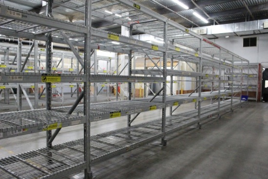 Pallet Racking. 8 Sections, 10'x44" Uprights, 45" And 92" Beams