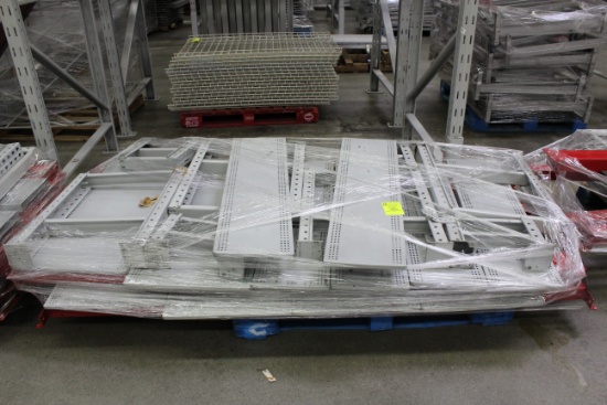 Display Rack Pieces. 90" beams, shelves, assorted small uprights.