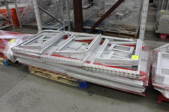 Display Rack Pieces. 90" beams, shelves, assorted small uprights.