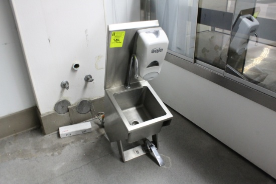 Knee Operated Hand Sink.