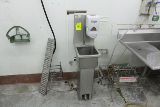 Foot Operated Hand Sink.