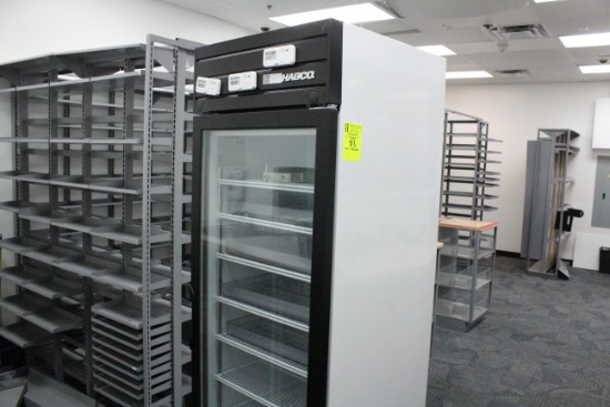 Habco Pharmacy Cooler. Single door, self contained, 115 volt. - Model # SE18 - Serial  # 19052356