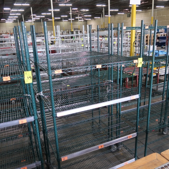 Metro wire shelving units, on casters