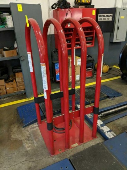 Large tire inflation cage