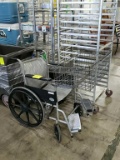 Wheel chair with basket