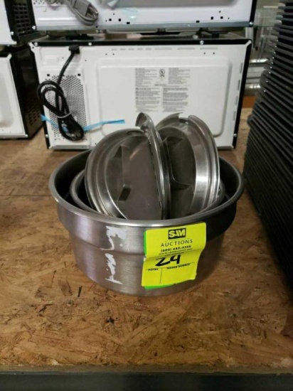 Stainless pots and lids