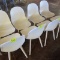 chairs, wooden frame w/ plastic seat & back