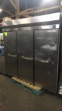 Hobart 3 Door Stainless Refrigerator