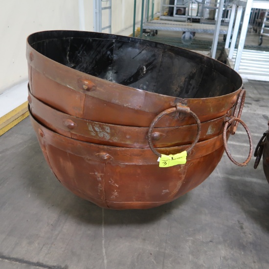 metal bowl planters