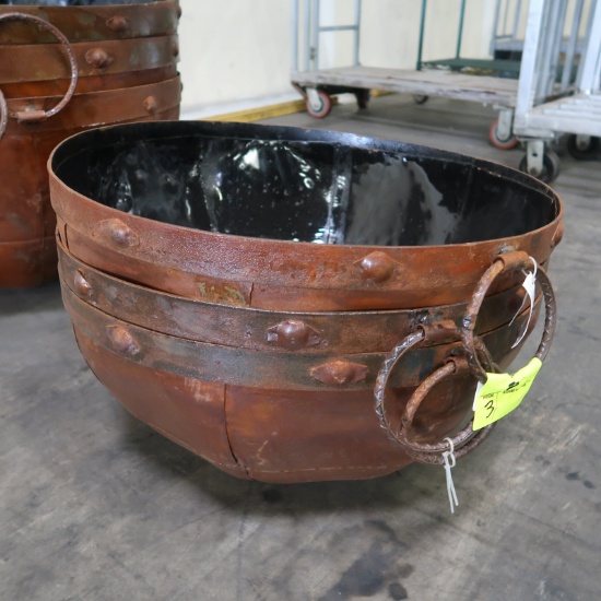 metal bowl planters