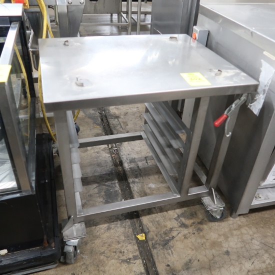 equipment stand cart w/ sheet pan slots
