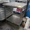 stainless table w/ tray slides under & undershelf