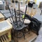 5) bar height stools & 4) folding chairs