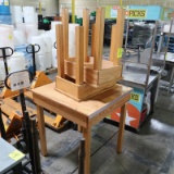 wooden tables, assorted sizes