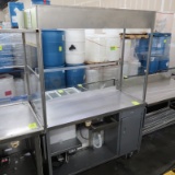 stainless demo cart w/ handsink, water heater, reservoir & sump,