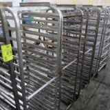 aluminum oven racks, on casters