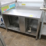 stainless equipment stand w/ tray rack under