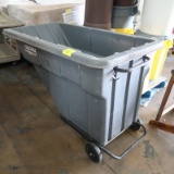 plastic trash collection bin
