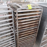 aluminum oven racks, filled w/ french loaf pans