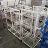 stocking carts w/ wire baskets