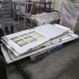 pallet of 4) plastic-topped folding tables w/ house door