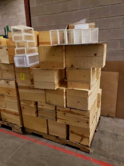 Pallet of wood crates