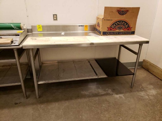 6ft stainless poly top table