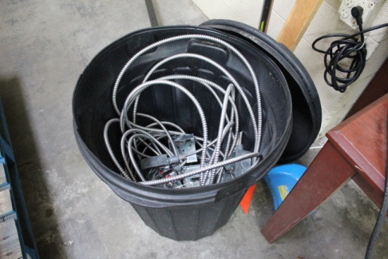 Trash Can W/ Electrical Conduit