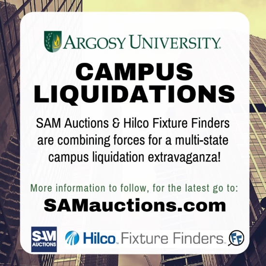 SAM Auctions Auction Catalog Argosy University Campus Liquidation