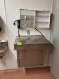 Stainless wall mounted recieving desk