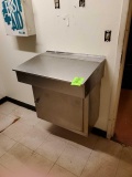 Stainless wall mounted recieving desk