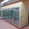 walk-n freezer w/ 6) glass merchandising doors & shelves