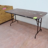 wooden top folding table