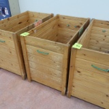 wooden bin